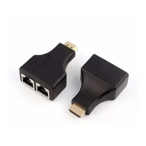 Extensor Hdmi 30 Metros Via Cabo De Rede Utp Rj45 Cat5e.6