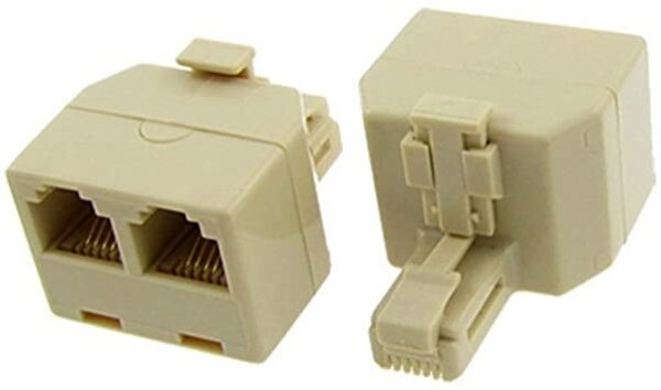 Adaptador Duplo 1 RJ11 Macho X 2 RJ11 Fêmea - Imagem 4