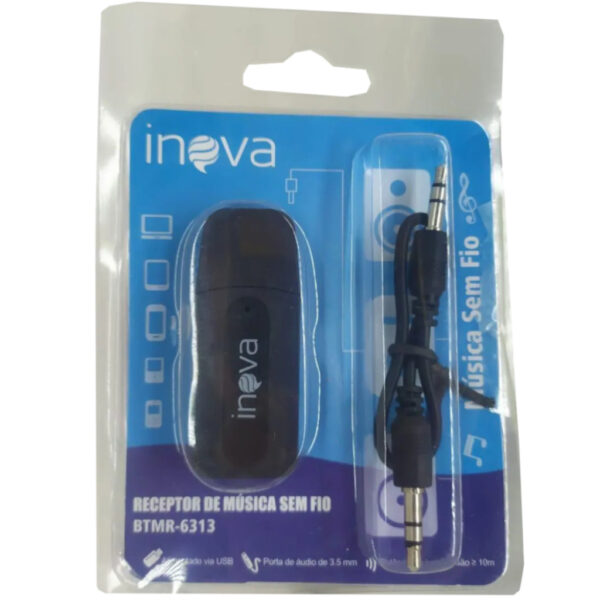 Receptor Bluetooth Sem Fio P/ Som Modelo Inova Btmr-6313 - Promoção - Imagem 7