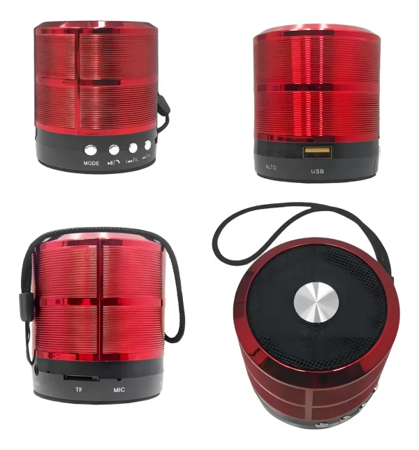 Mini Caixinha Som WS 887 Bluetooth Portátil Usb Mp3 P2 Sd Rádio - Imagem 6