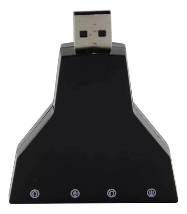 Adaptador USB 7.1 canais adaptador de áudio para laptop PC preto - Imagem 5