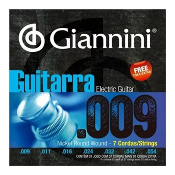 Encordoamento Giannini 09 Para Guitarra 7 Cordas - Promoção