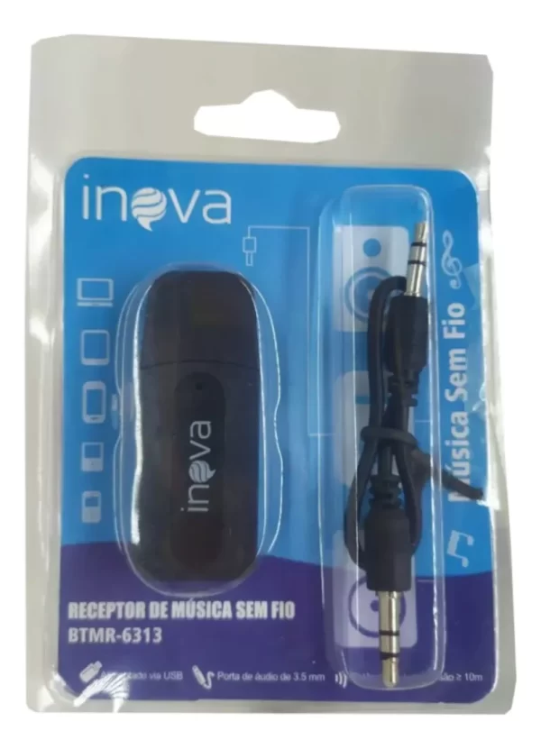 Receptor Bluetooth Sem Fio P/ Som Modelo Inova Btmr-6313 - Promoção - Imagem 2