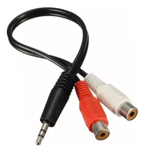 Cabo De Áudio P2 Macho Estéreo X 2 Rca Fêmea Av2 15cm - Promoção