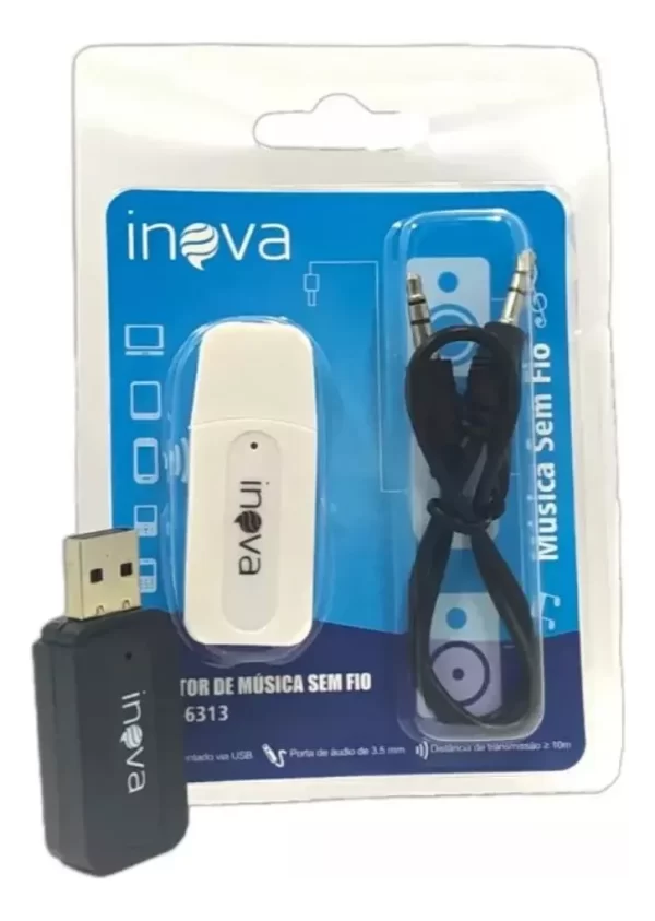 Receptor Bluetooth Sem Fio P/ Som Modelo Inova Btmr-6313 - Promoção - Imagem 3