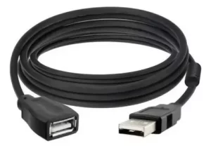 Cabo Extensor Usb 2.0 1,5 Metros Extensão forte Fêmea/macho Cor Preto