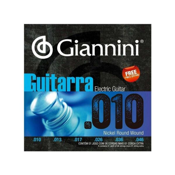 Encordoamento Giannini .010 Para Guitarra - Imagem 2