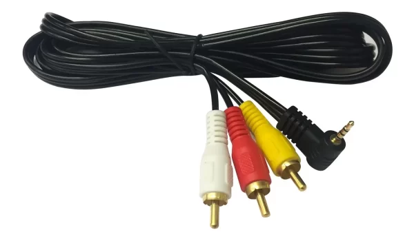 Cabo P1 Stereo 4C X 3 Rca 90 Graus 1.5 Metros - Imagem 4