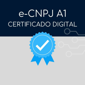 Certificado digital A1 PJ com duração de 1 ano.