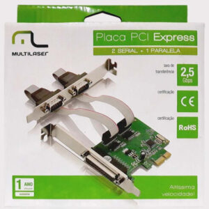 Placa PCI Multilaser Express com 2 Portas Seriais + 1 Porta Paralela